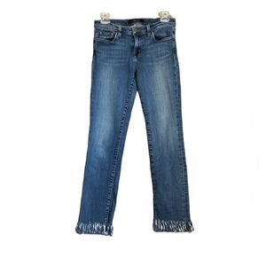 J Brand Blue Fringe Hem Jeans
